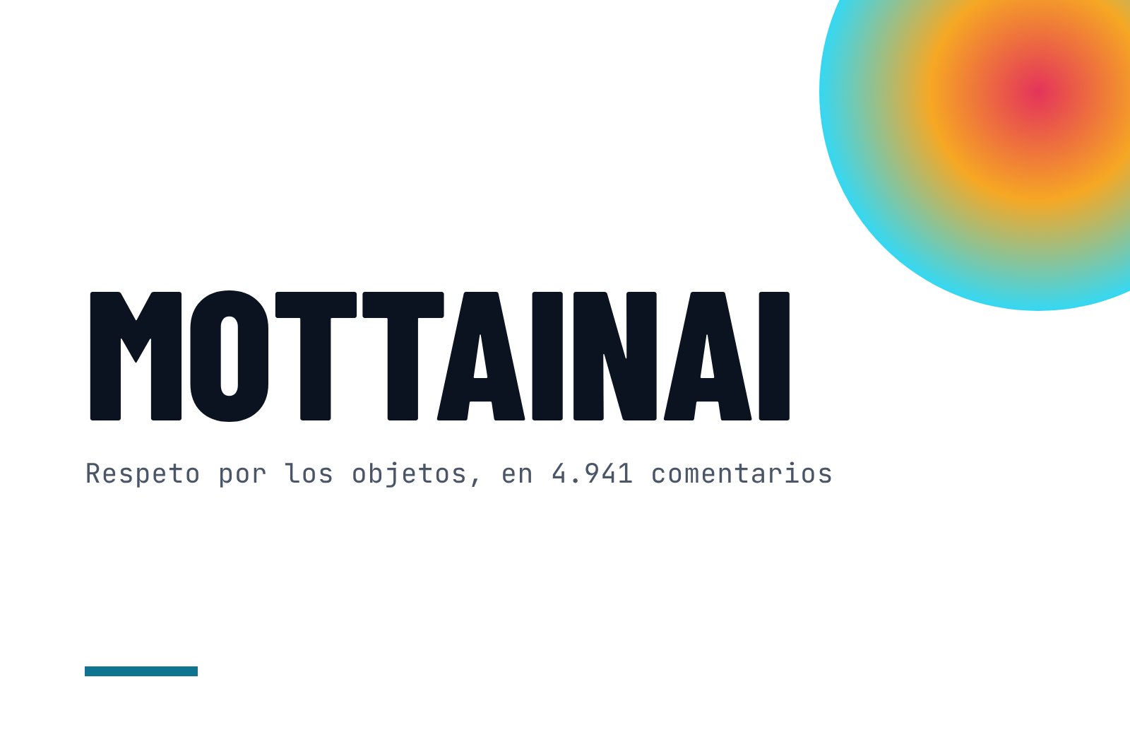 Mottainai, la expresión japonesa que une el respeto por los objetos con el pesar por su desperdicio, apareció en los comentarios en japonés junto a palabras religiosas y de tristeza