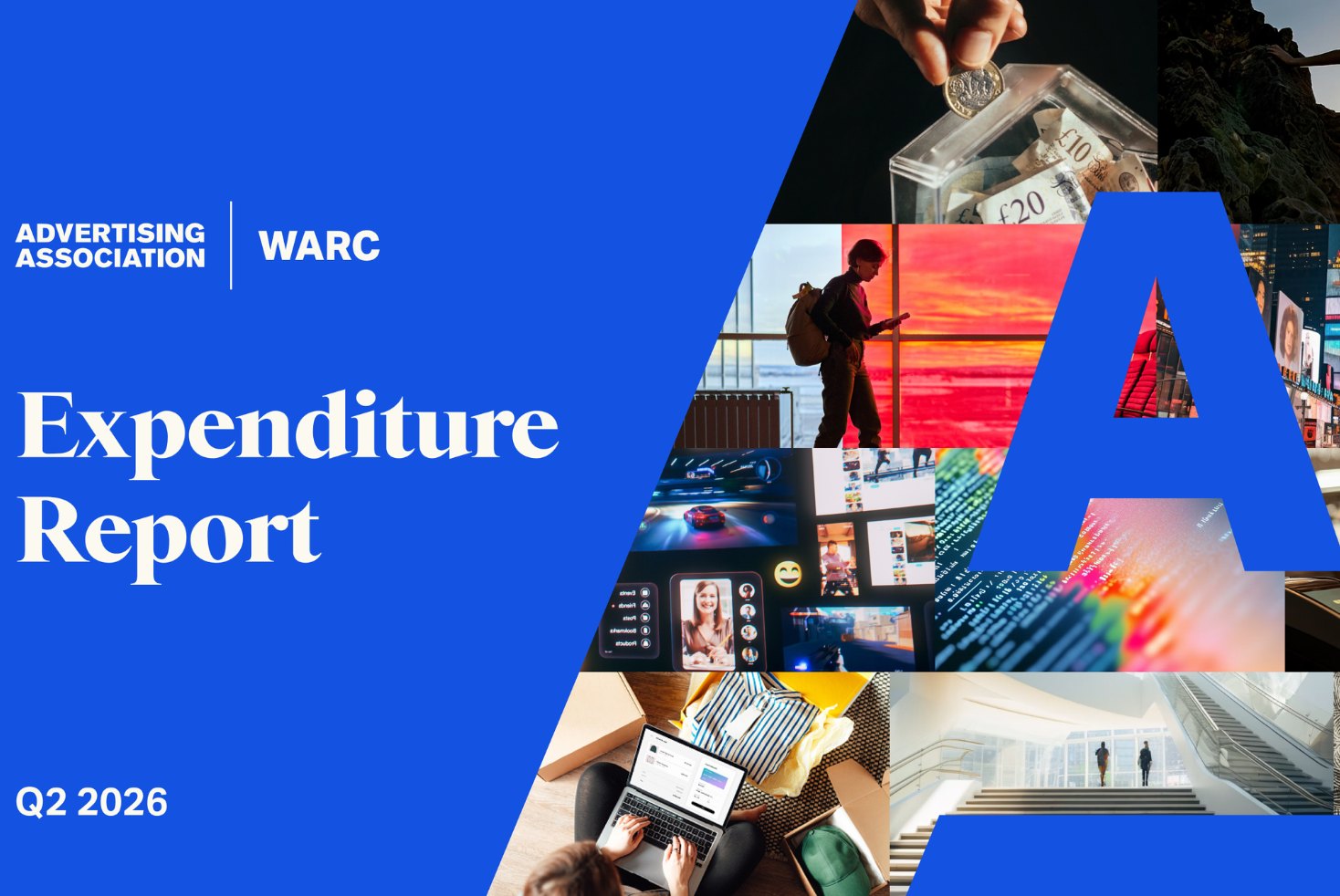 Portada del Expenditure Report del segundo trimestre de 2026. Imagen: Advertising Association y WARC, vía The Media Leader.